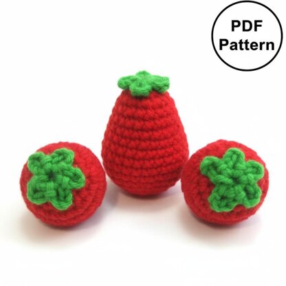 Strawberry Amigurumi Crochet Pattern