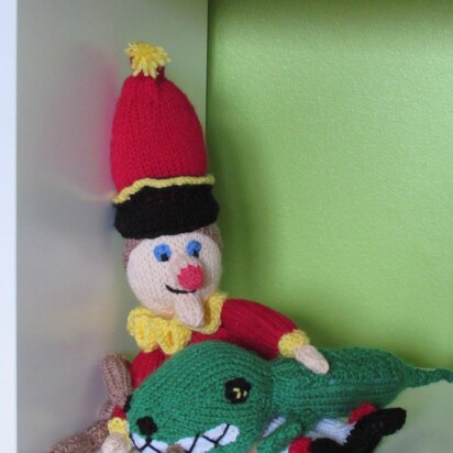 Mr Punch and Crocodile Toys - knitting pattern
