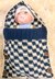Hooded Checkered Baby Sleep Sack