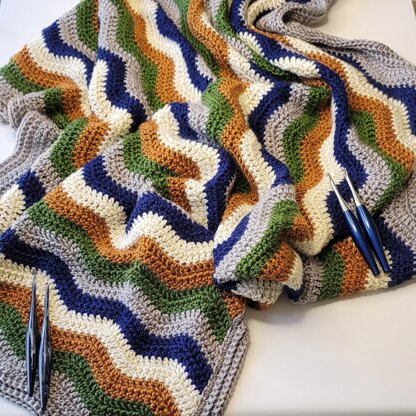 Boreal crochet throw