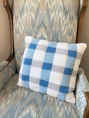 Wintry Gingham Pillow