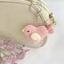 Bird crochet pattern keychain Amigurumi heart Bag charm Car mirror hanging decor