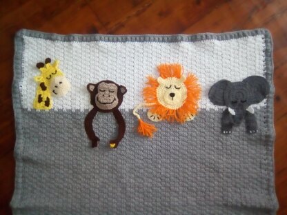 Safari Applique Blanket