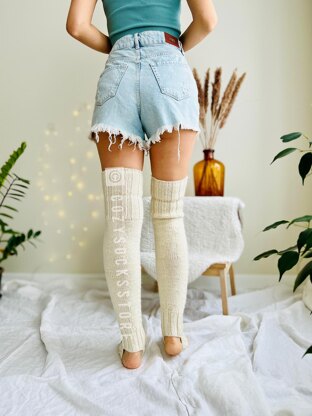 Thigh high yoga socks