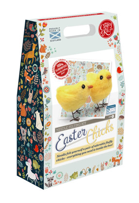 The Crafty Kit Company Easter Chicks Needle Felting Kit - 10cm