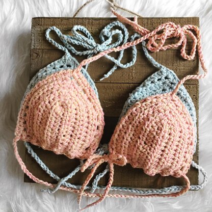 Crochet Bralette Bikini Top Pattern Tutorial - Summer Breeze Top 