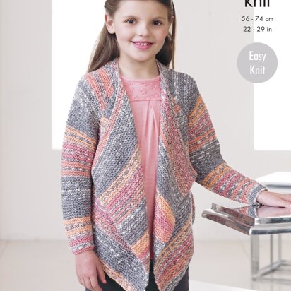 Waterfall Cardigan & Top in King Cole DK - 4450 - Downloadable PDF