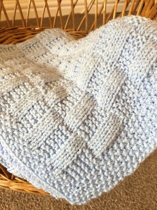 Rectangles Baby Blanket Knitting Pattern