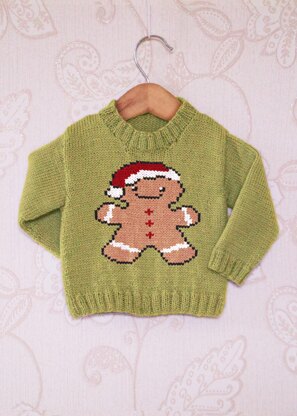 Intarsia - Gingerbread Man Chart - Childrens Sweater