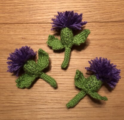 Thistle Brooch Knitting Pattern