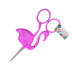 Groves Scissors: Flamingo: 11.5cm/4in: Pink - 12.5 x 7 x 21cm