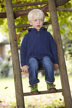 Child’s Pullover in Troyer-Style in Schachenmayr Merino Extrafine Color 120 - S9052