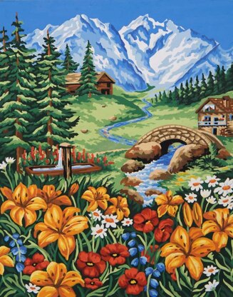 Grafitec Spring in the Mountains Tapestry Kit - 40cm x 50cm