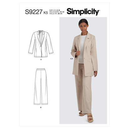 Simplicity Misses' Jacket & Pants S9227 - Sewing Pattern