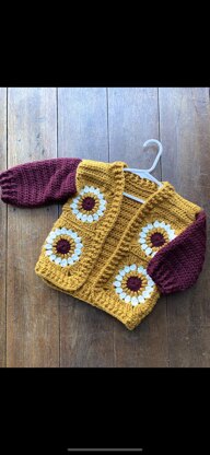 Kids Sunflower Cardigan