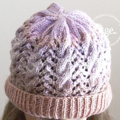 Lace and Cable Hat - P073