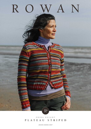 Plateau Striped Cardigan in Rowan Pebble Island (DE) - Downloadable PDF