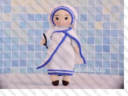 Mother Teresa. Knitting Doll Pattern.