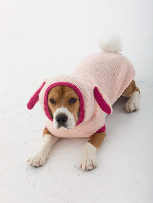 Bunny Dog Costume in Lion Brand Vanna's Choice - L30273