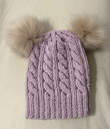 Oscar Cabled Pompom hat