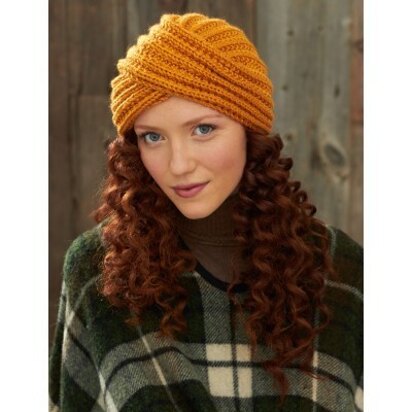 Turban Twist Hat in Bernat Satin