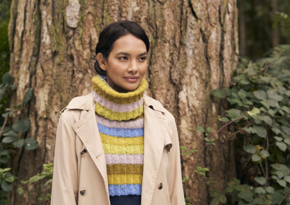 Hybrid Cowl in Rowan Kidsilk Haze and Felted Tweed - Downloadable PDF