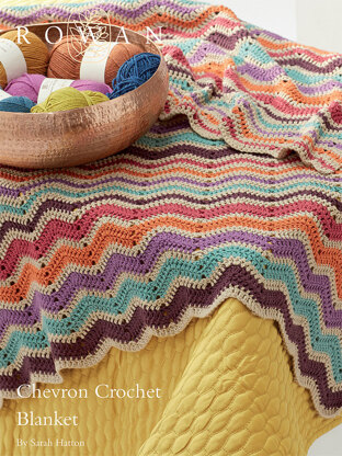 Zacken-Decke in Rowan Handknit Cotton