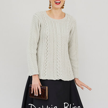 Clemence Sweater - Knitting Pattern For Women in Debbie Bliss Cashmerino Aran