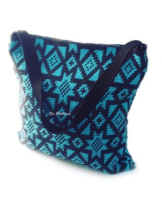 Zigzag Stars Tapestry Crochet Bag