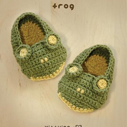 Frog Baby Booties Crochet Pattern