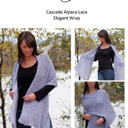 Elegant Wrap in Cascade Alpaca Lace - FW154 - Free PDF