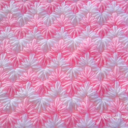 Zig zag puff baby blanket