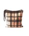 Plaid Printed Tapestry Crochet Bag