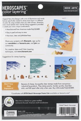 Hero Arts Clear Stamps 4"X6" - Beach HeroScape