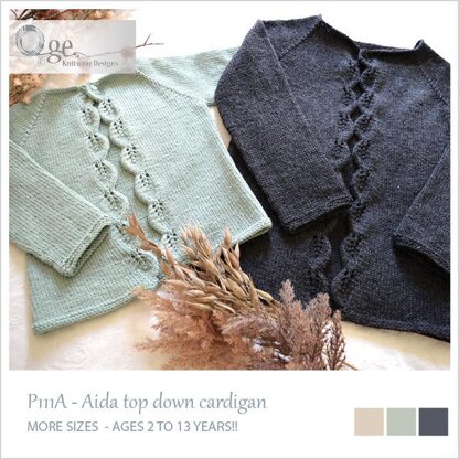 Aida top-down cardigan - P111A