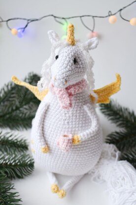 Unicorn with coffee amigurumi