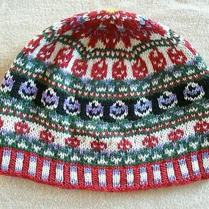 Rose beanie - knitting pattern