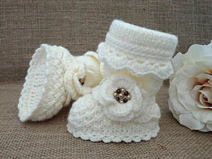 Knitting PATTERN Baby Booties Baby Girl Shoes Infant