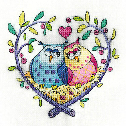 Heritage Love Owls Cross Stitch Kit