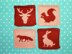 Woodland Animal Intarsia Squares