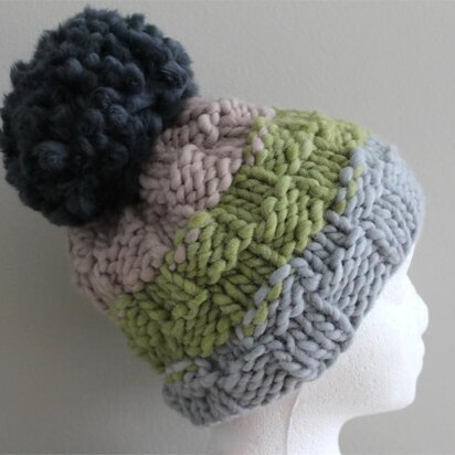 Super Bulky Brick Hat - knitting pattern