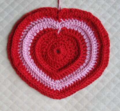 Rippled Crochet Heart