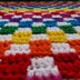 Chequered rainbow blanket