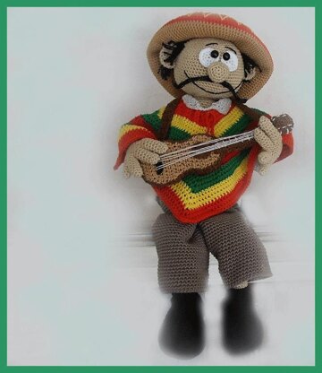 Mexican Hernando amigurumi doll