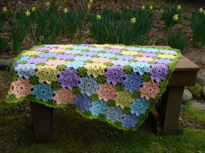 Patchwork Flowers Baby Blanket - PB-112