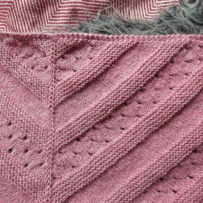 Striped Eyelet Shawl