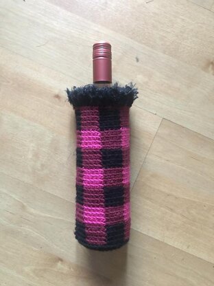 Buffalo Plaid Wine Tote