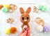 Rabbit toy rattle crochet pattern