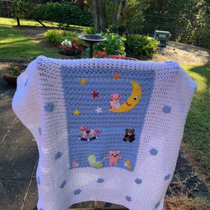 Baby Blanket with Centre Panel