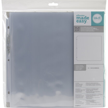We R Memory Keepers We R Ring Photo Sleeves 12"X12" 10/Pkg - Full Page